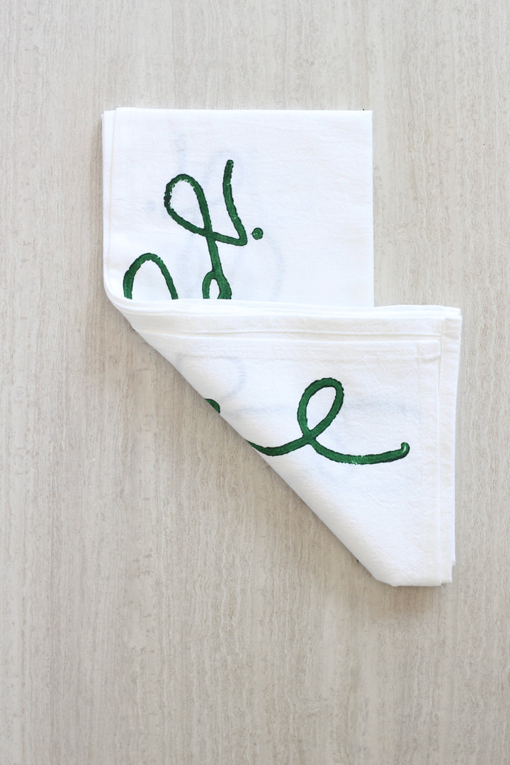 Tea Towel - Joyful, Evergreen