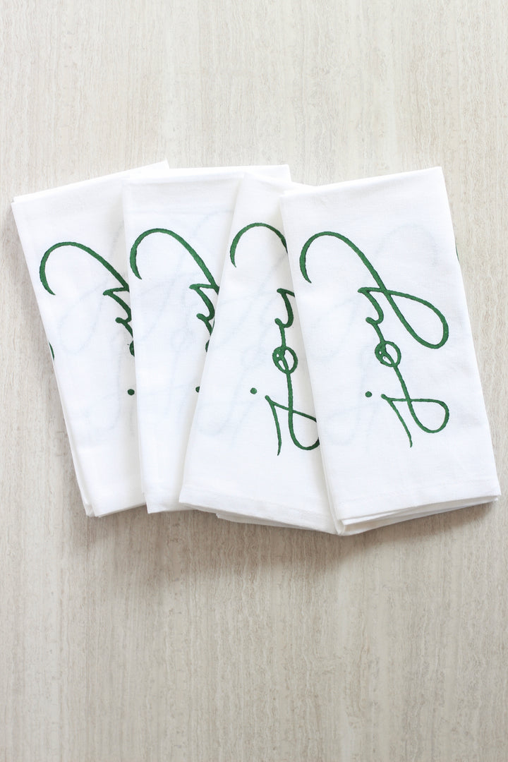 Dinner Napkins (set of 4) - Joy, Evergreen