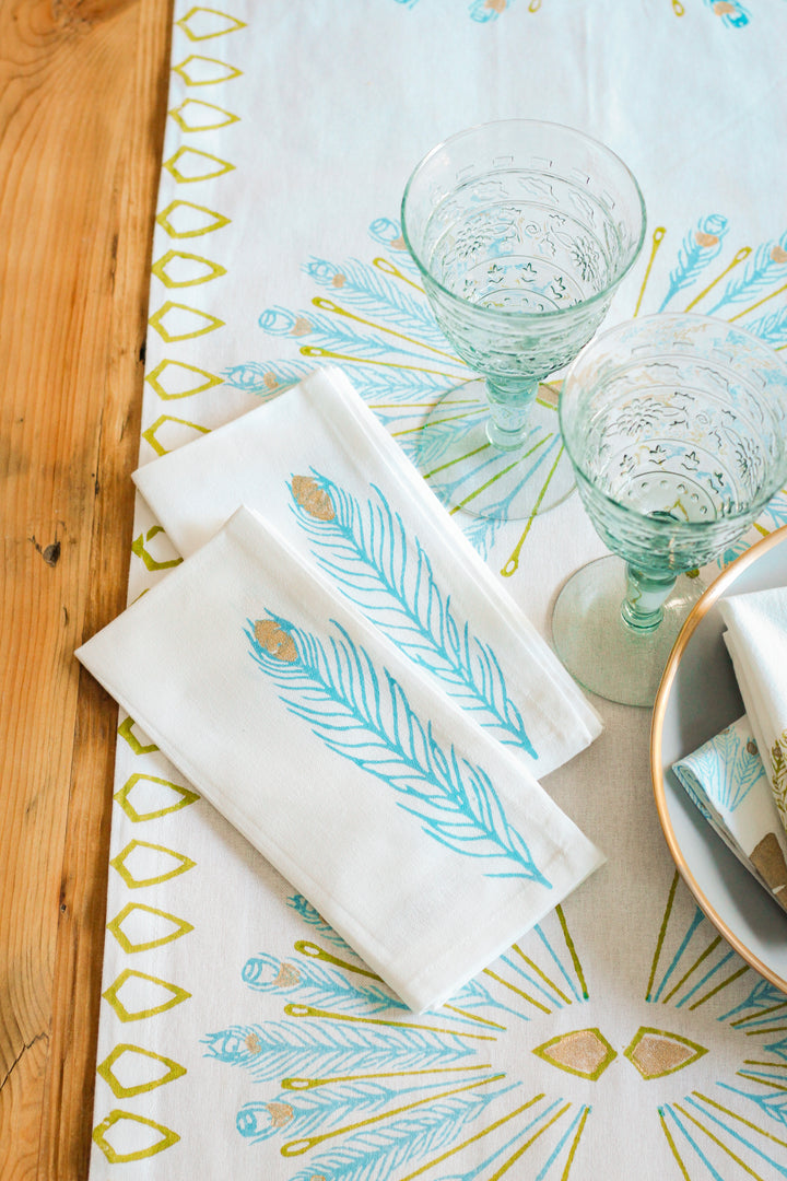 Table Runner - Peacock, Surf & Cactus