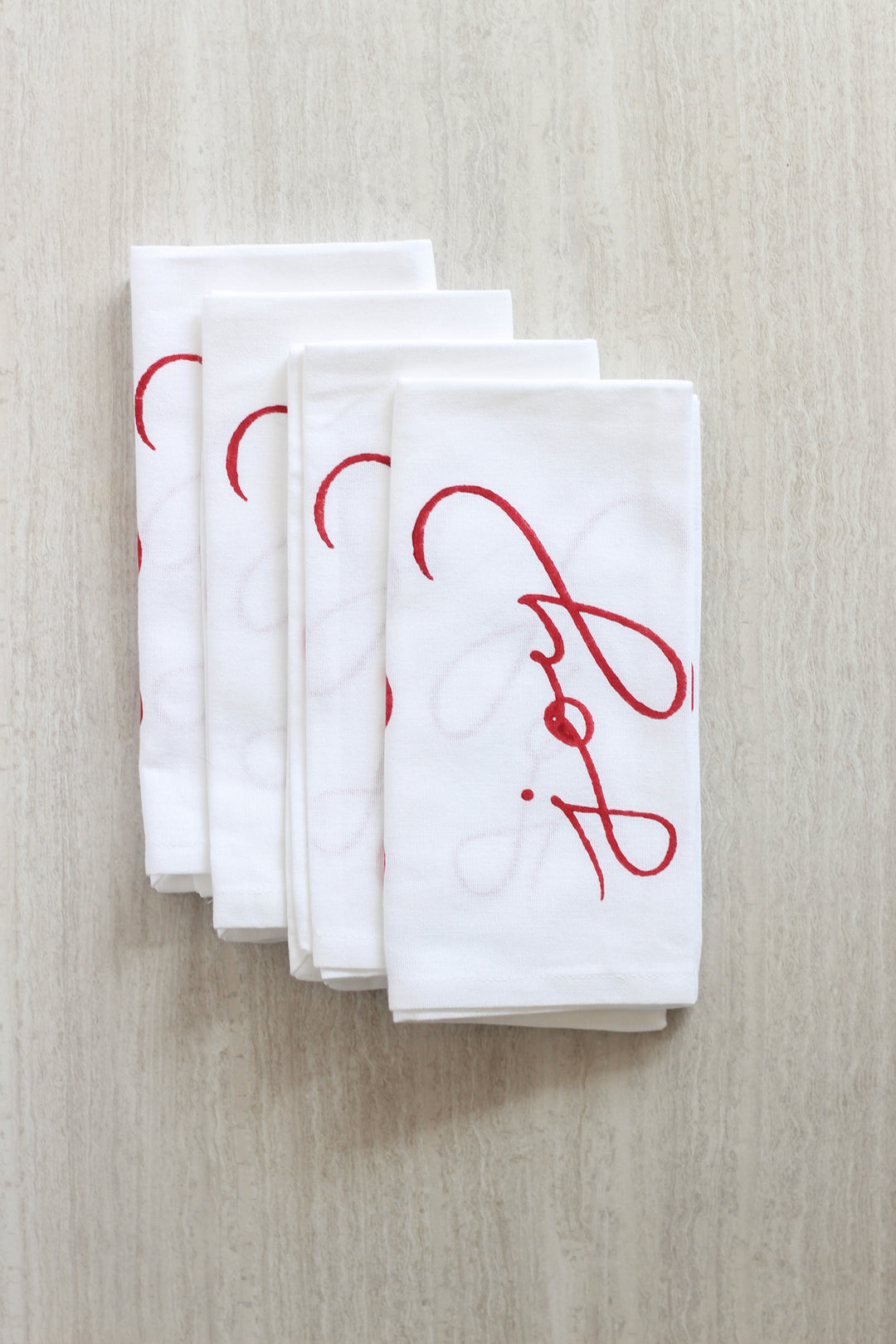 Dinner Napkins (set of 4) - Joy, Red