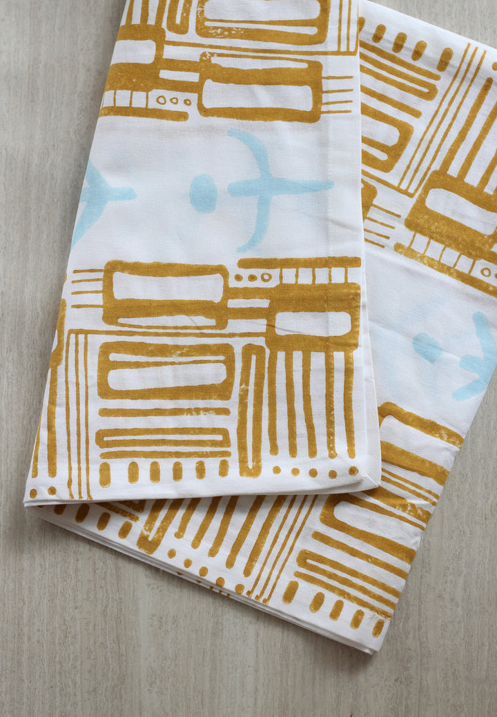 Table Runner - Riley, Mustard & Sky Blue