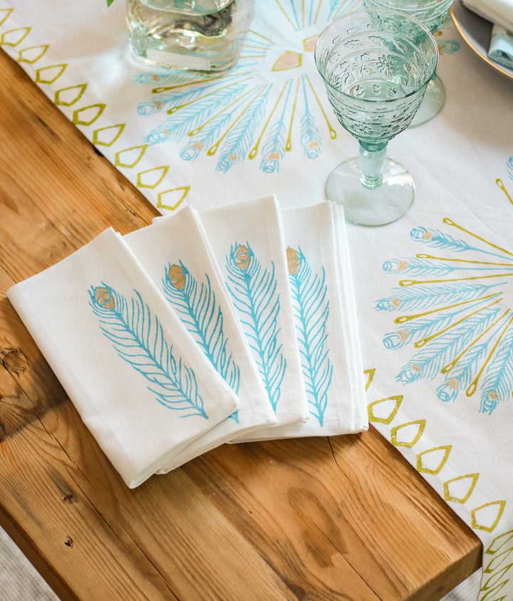 Table Runner - Peacock, Surf & Cactus