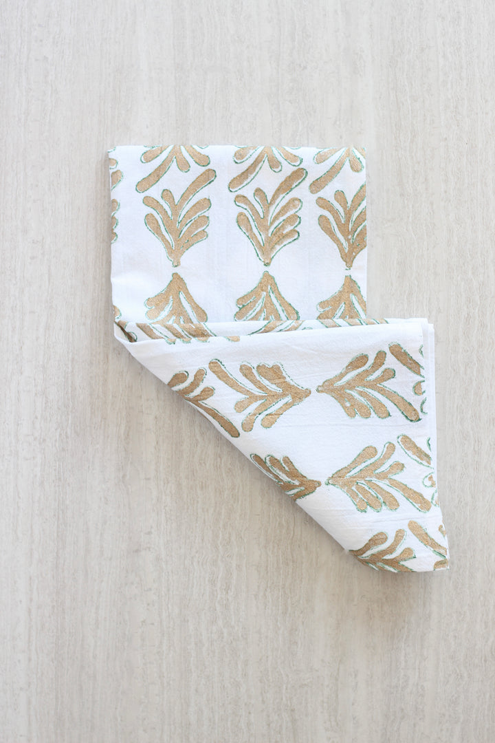 Tea Towel - Palmetto, Evergreen & Gold