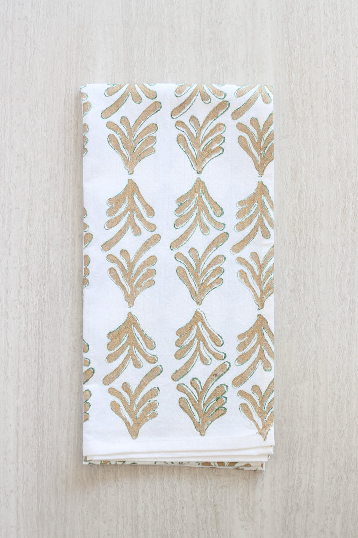 Tea Towel - Palmetto, Evergreen & Gold