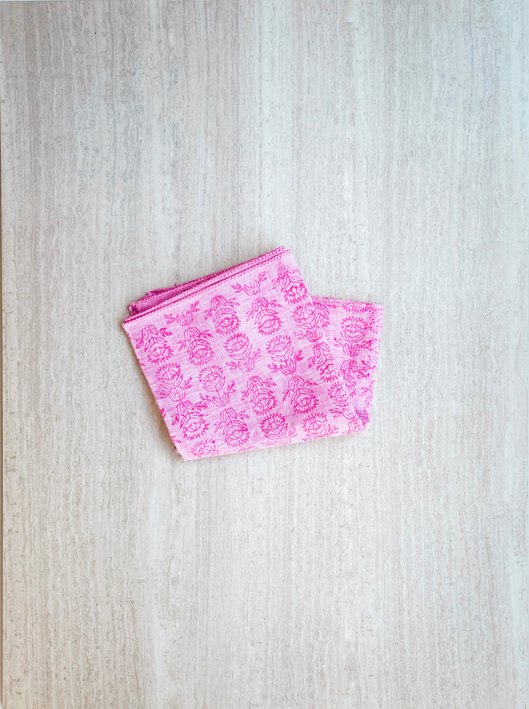 Bandana - Pink Linen with Protea, Pink