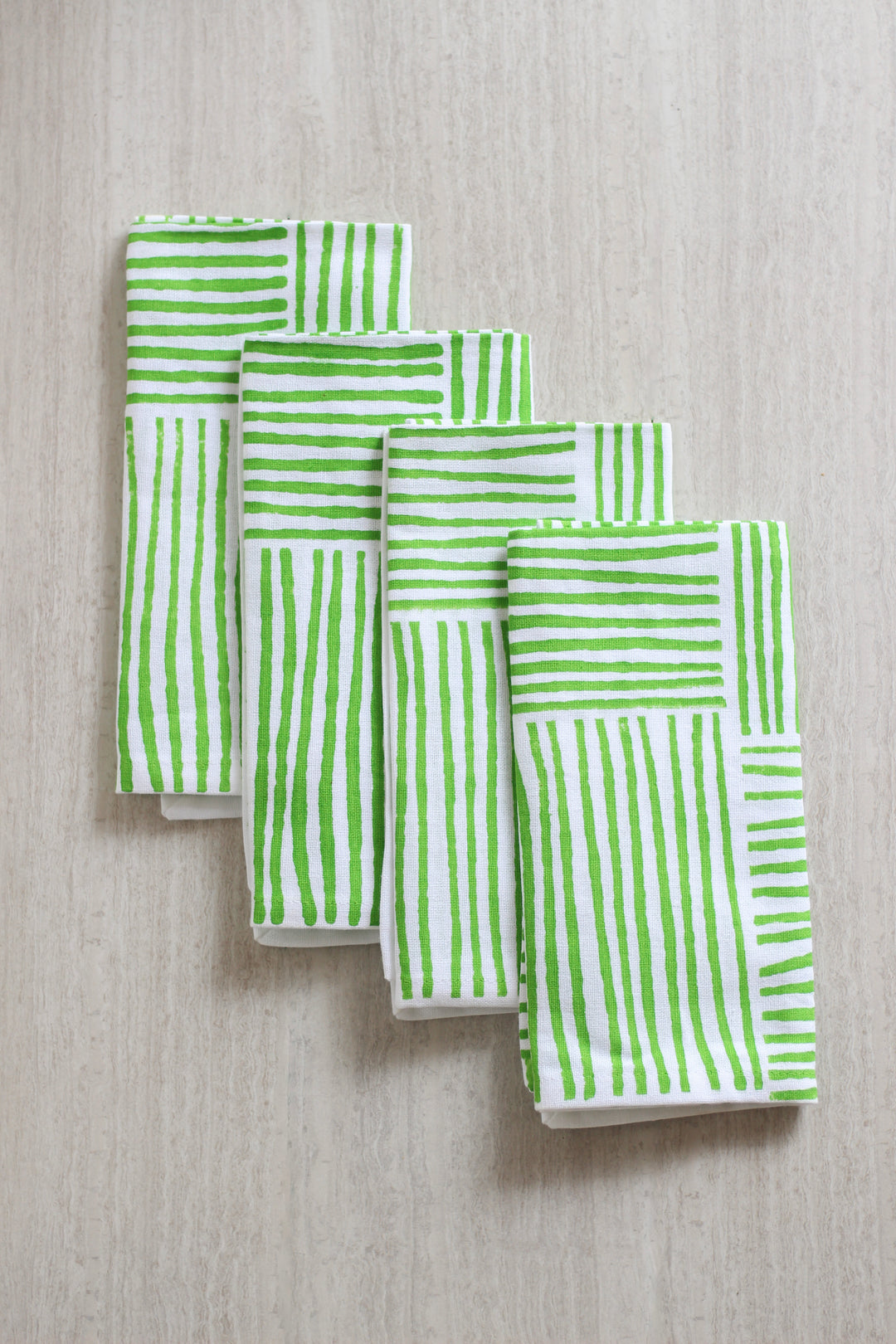 Dinner Napkins (set of 4) - Striped (Large), Vine