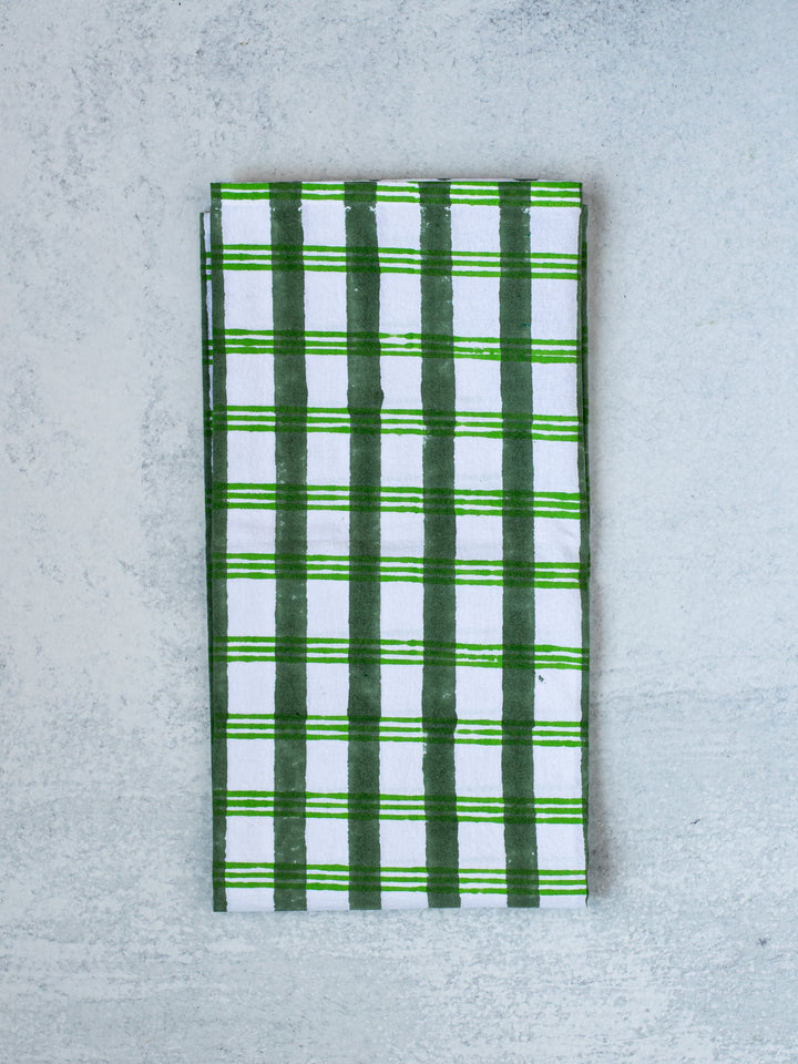 Tea Towel - Plaid, Sage & Vine