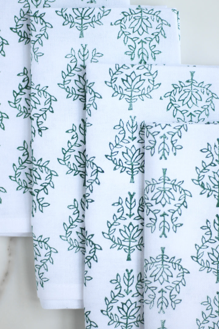 Dinner Napkins (set of 4) - Lotus, Evergreen