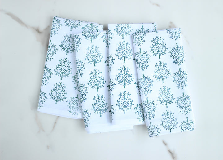 Dinner Napkins (set of 4) - Lotus, Evergreen