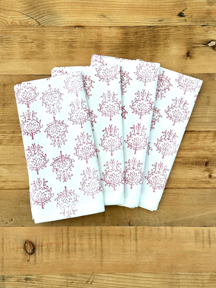 Dinner Napkins (set of 4) - Lotus, Berry