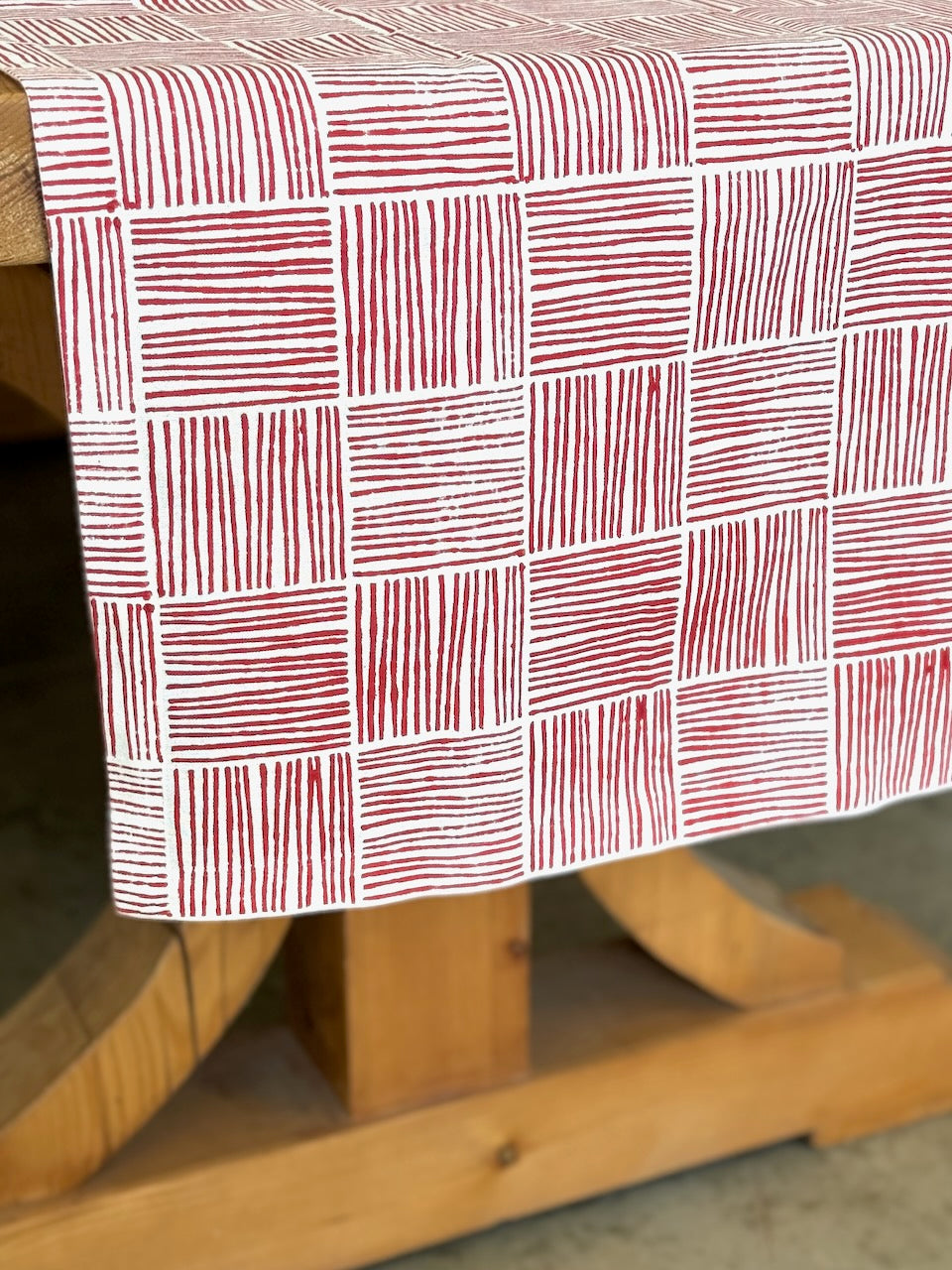 Table Runner - Striped, Red