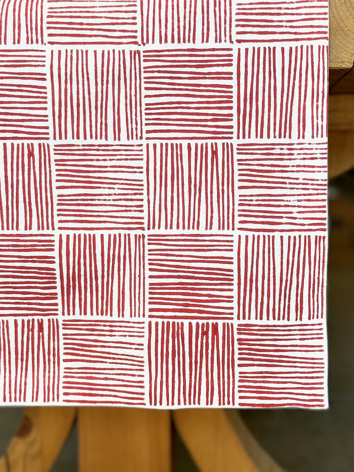 Table Runner - Striped, Red