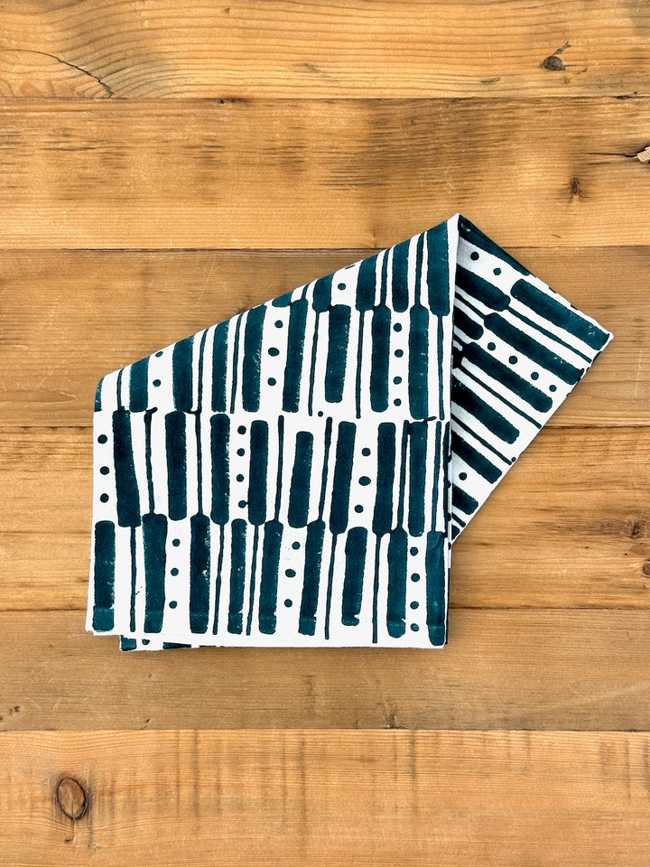 Tea Towel - Riley, Midnight Green