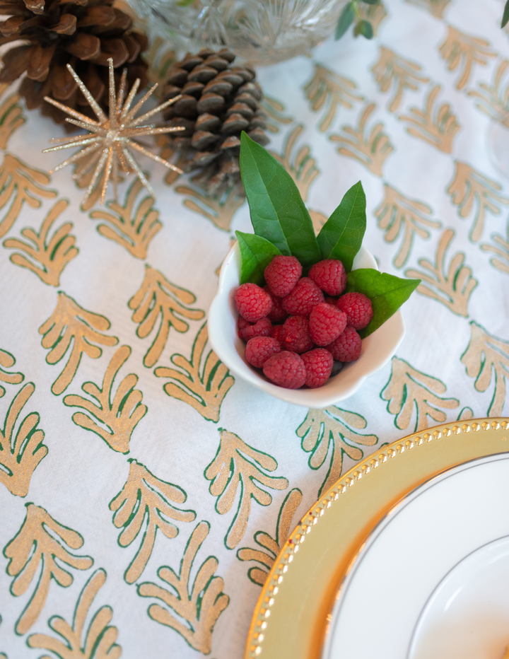 Table Throw - Palmetto, Evergreen & Gold