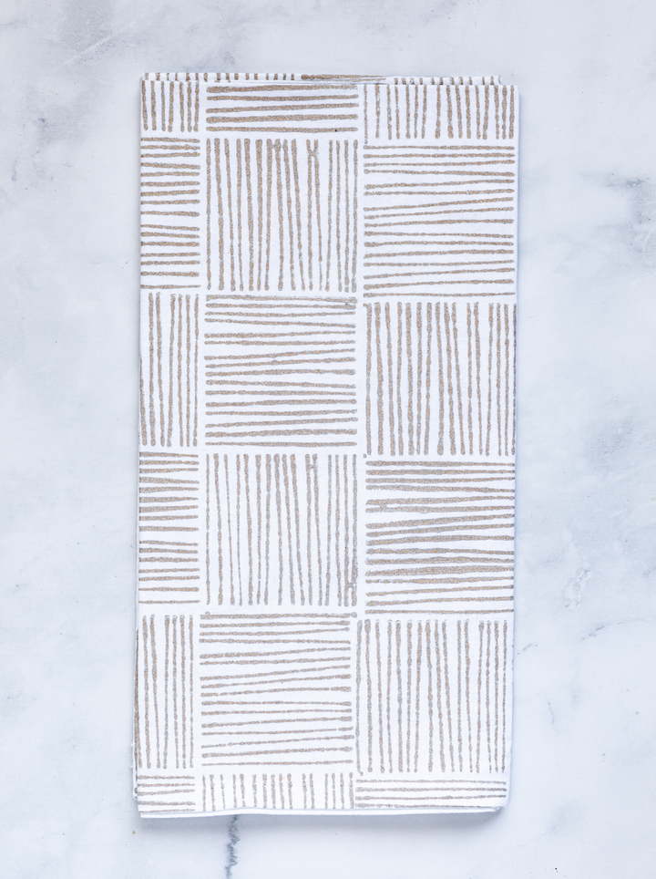 Tea Towel - Striped, Gold