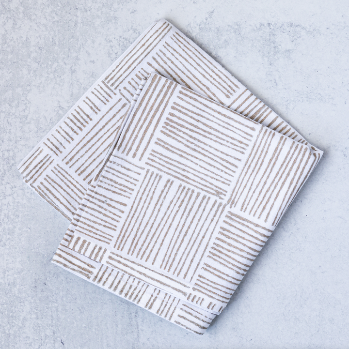 Tea Towel - Striped, Gold